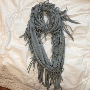 Fringe infinity scarf